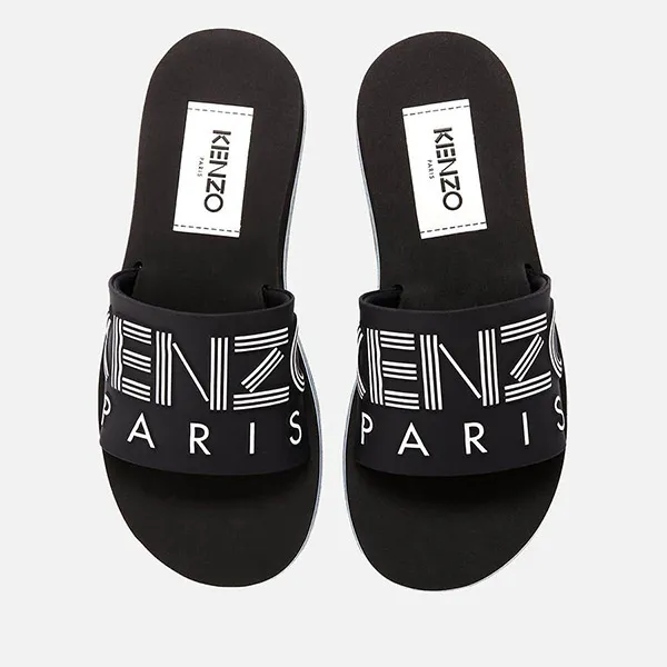 Dép Kenzo Women's Papaya Slide Sandals Black Màu Đen