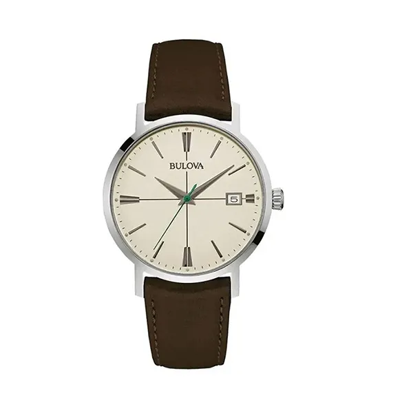 Đồng Hồ Bulova 96B242 Classic Beige Dial Brown Leather Men’s Watch 40mm
