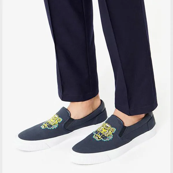 Giày Slip On Kenzo K-Skate 'Dragon Tiger' Màu Xám Size 40