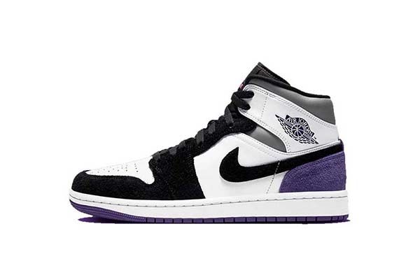 Giày Thể Thao Nike Jordan 1 Mid SE Purple Heel Phối Màu Size 39 - 2