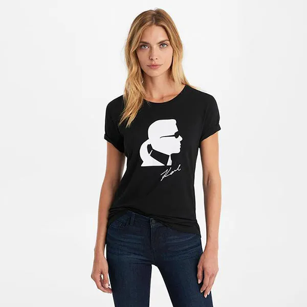 Áo Phông Karl Lagerfeld Silhouette Tee Màu Đen