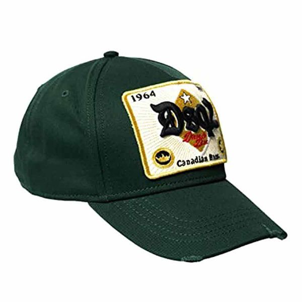 Mũ Dsquared2 D2 Baseball Cap Canadian Bros Màu Xanh Green - 1