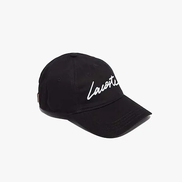 Mũ Lacoste Unisex Live Signature Cotton Cap Màu Đen