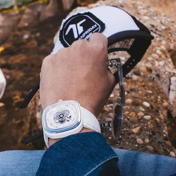 Đồng Hồ Nam SevenFriday Automatic White Dial Men's Watch P1C/01 Màu Trắng
