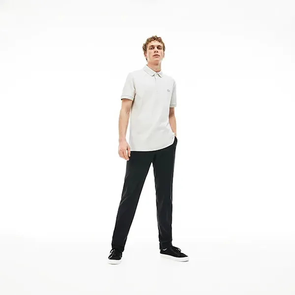 Áo Lacoste Men's Lacoste Paris Polo Shirt Regular Fit Stretch Cotton Pique Màu Xám