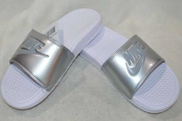 Dép Nike Benassi JDI Sandals White/Wolf Grey Màu Trắng Xám - 3