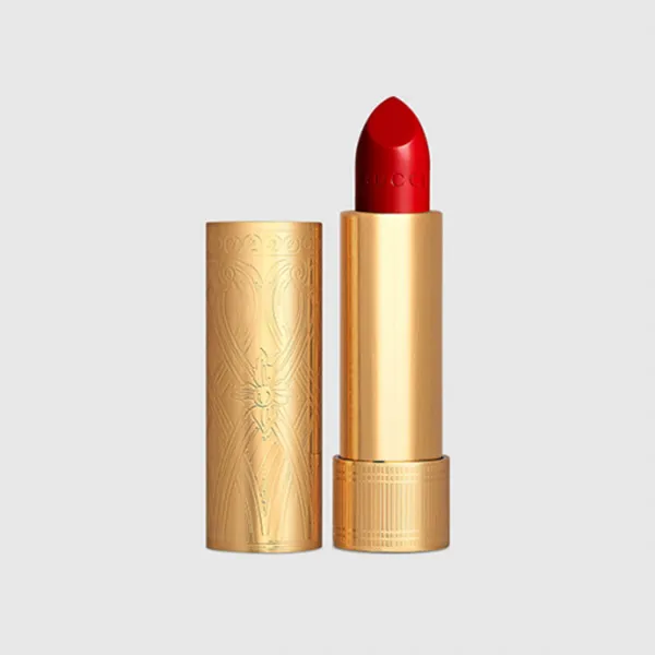 Son Gucci Rouge À Lèvres Satin Lipstick Màu 502 Eadie Scarlet Đỏ Lạnh - Son Môi - Vua Hàng Hiệu