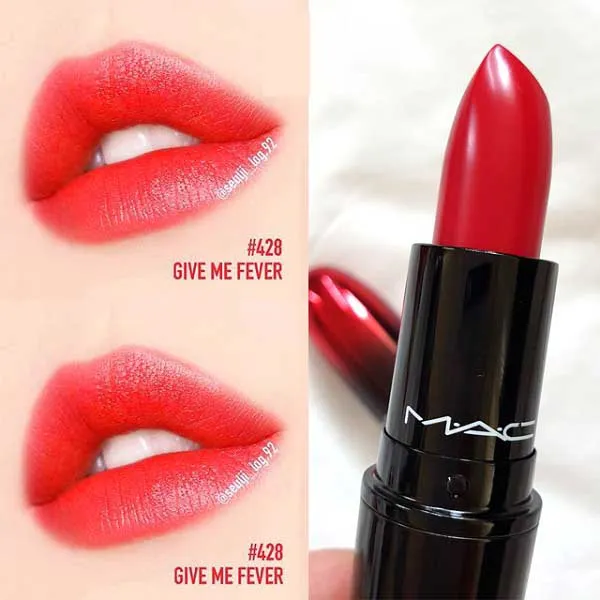 Son Mac 428 Give Me Fever Love Me Lipstick Màu Đỏ Tươi - Son Môi - Vua Hàng Hiệu