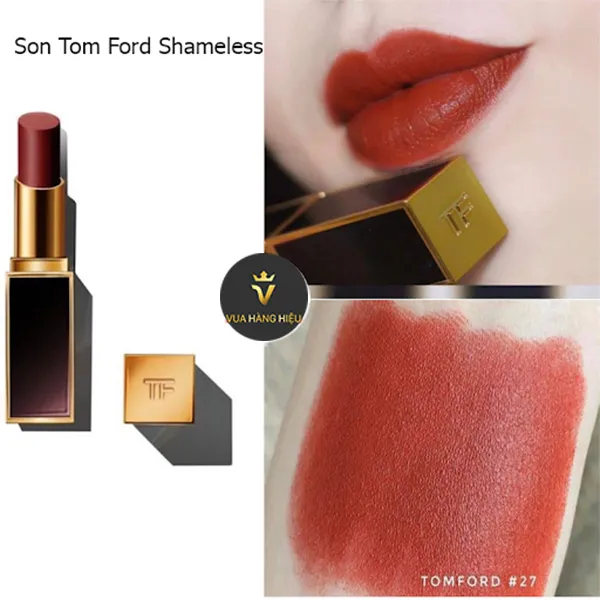 Combo Tom Ford (Nước Hoa Ombré Leather EDP 100ml + Son TF 27 Shameless Đỏ Gạch) - Nước hoa - Vua Hàng Hiệu