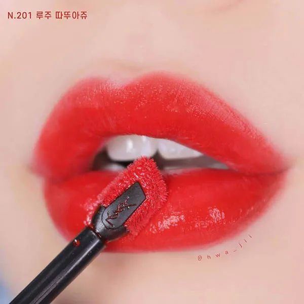 Son Kem Yves Saint Laurent YSL Rouge Tatouage 201 Màu Đỏ Cam