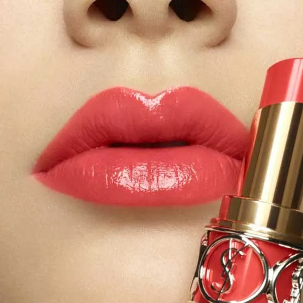 Son Dưỡng Yves Saint Laurent YSL Rouge Volupté Shine Màu 46 Orange Perfecto Cam Đào - Son Môi - Vua Hàng Hiệu