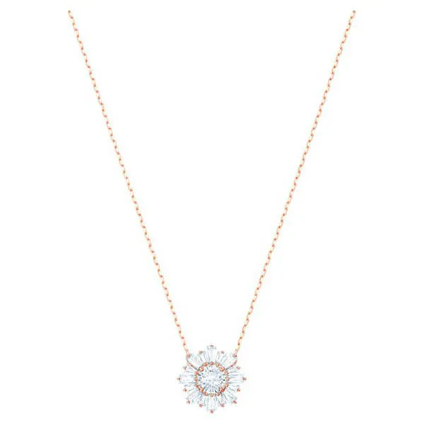Dây Chuyền Swarovski Sunshine Pendant White Rose-gold Tone Plated