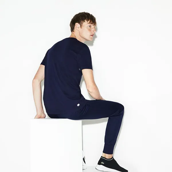 Áo Nam Lacoste Sport Crew Neck Croc Print Tech Jersey Tennis T-Shirt Màu Xanh Đen - Thời trang - Vua Hàng Hiệu
