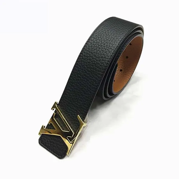 Thắt Lưng Nam Louis Vuitton LV Belt Initiales Leather Bullfighting Màu Đen Size 90 - 2
