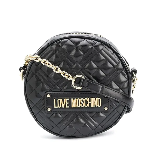 Túi Đeo Chéo Love Moschino Circular Contrast Panel Bag Màu Đen