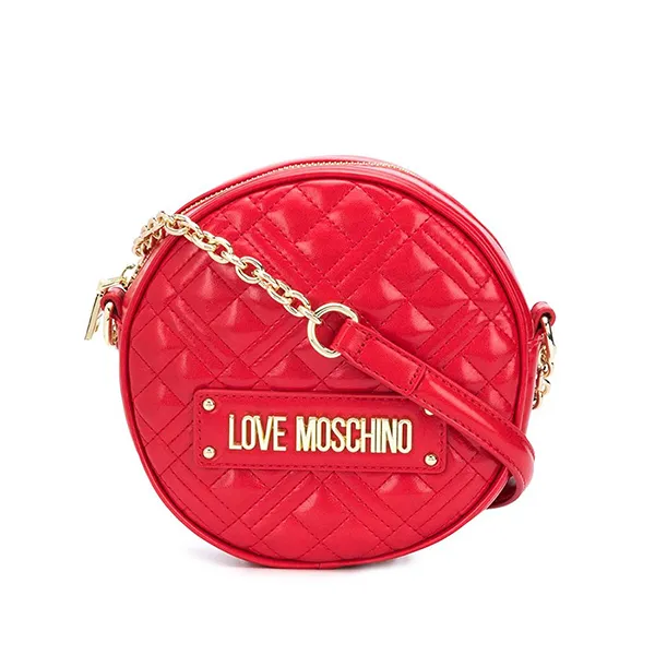 Túi Đeo Chéo Moschino Quilted Round Shoulder Bag Màu Đỏ - Túi xách - Vua Hàng Hiệu
