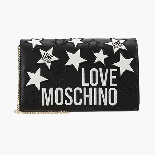 Túi Đeo Vai Moschino Star Clutch Shoulder Bag Màu Đen