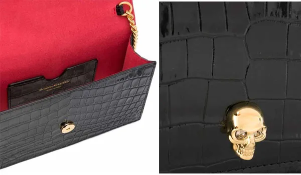 Túi Xách Alexander Mcqueen Mini Skull Crossbody Bag Màu Đen