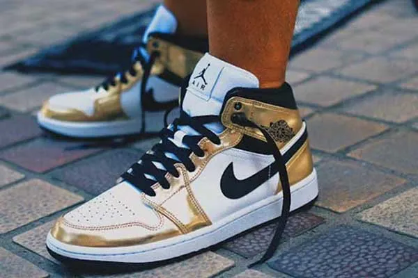 Giày Thể Thao Nike Jordan 1 Mid Metallic Gold DC1419 700 Màu Vàng Gold - Giày - Vua Hàng Hiệu