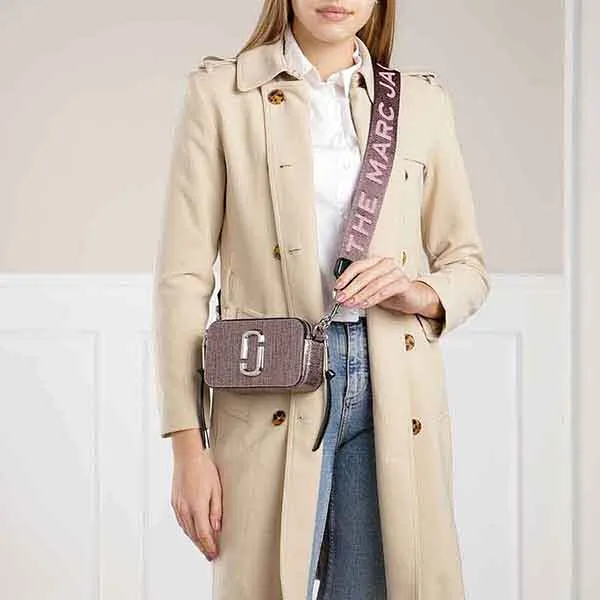 Túi Xách Marc Jacobs Snapshot Metallic Leather Camera Bag Màu Hồng - Túi xách - Vua Hàng Hiệu