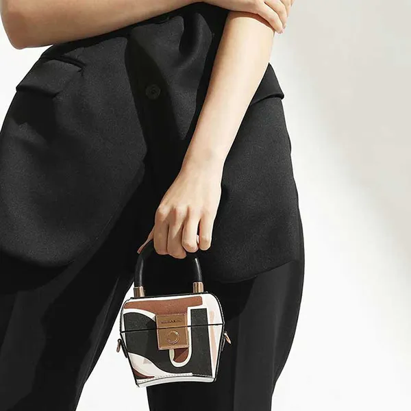 Túi Nữ Mini Charles & Keith CNK Croc-Effect Mini Sculptural Bag Nhiều Màu
