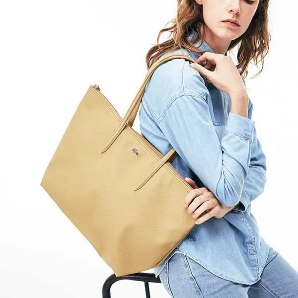 Túi Tote Lacoste Women's L.12.12 Concept Zip Màu Hồng