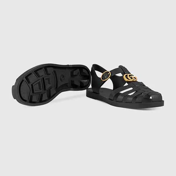 Dép Nam Gucci À Brides Bouclées En Caoutchouc Màu Đen (Dép Rọ) Size 39 - Dép - Vua Hàng Hiệu