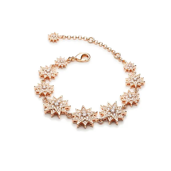 Vòng Đeo Tay Swarovski Moonsun Bracelet, White, Rose-Gold Tone Plated