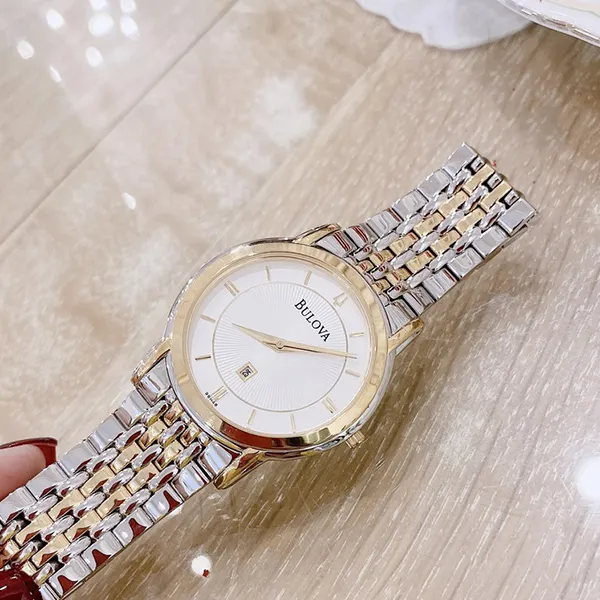 Đồng Hồ Bulova Mens 98H48 Calendar Bracelet Watch Demi (Vàng –Bạc) - Đồng hồ - Vua Hàng Hiệu