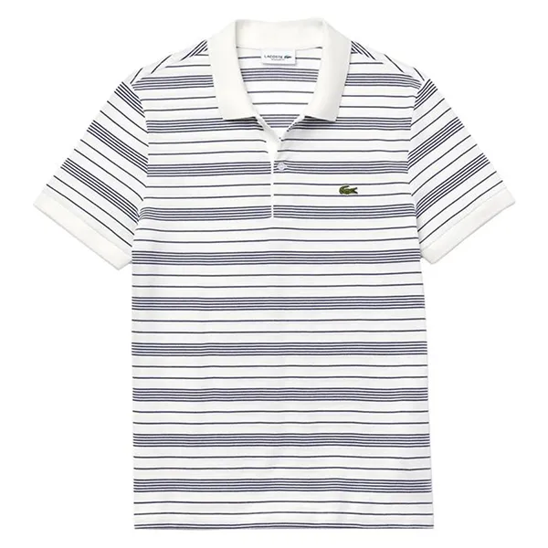 Áo Phông Lacoste Regular Fit Striped Cotton Piqué Polo Shirt Màu Trắng Kẻ Size 3 - Thời trang - Vua Hàng Hiệu