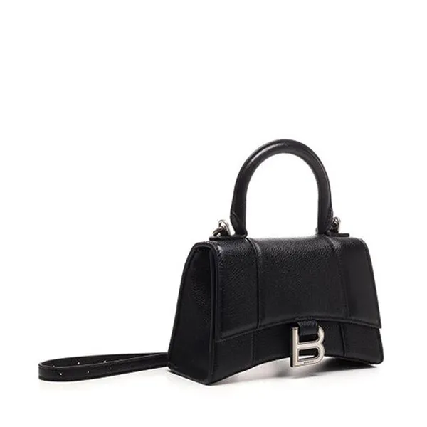 Túi Xách Tay Balenciaga Women's Black Hourglass XS Top Handle Mini Bag Màu Đen - Túi xách - Vua Hàng Hiệu