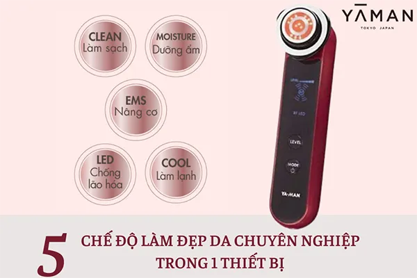 Máy Chăm Sóc Và Nâng Cơ Cho Da Mặt Yaman HRF-24R - Máy massage - Vua Hàng Hiệu