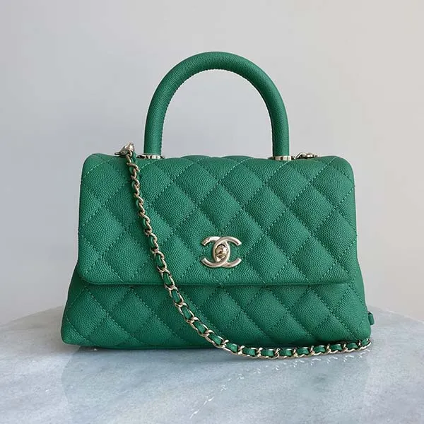Mua Túi Xách Chanel Mini Coco Handle Flap Bag In Green Caviar Màu Xanh Lá -  Chanel - Mua tại Vua Hàng Hiệu h030805