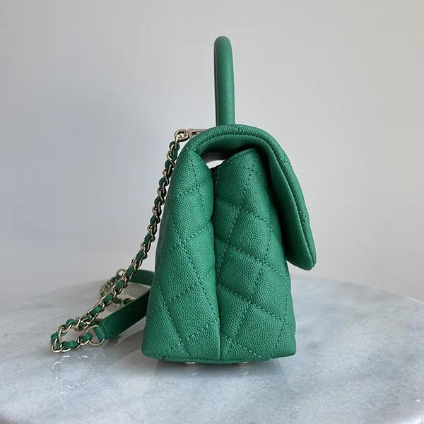 18S Green Coco Handle  Coco handle Women handbags Chanel bag