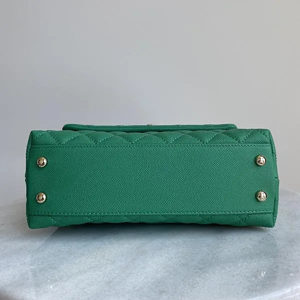 Túi Xách Chanel Mini Coco Handle Flap Bag In Green Caviar Màu Xanh Lá - Túi xách - Vua Hàng Hiệu
