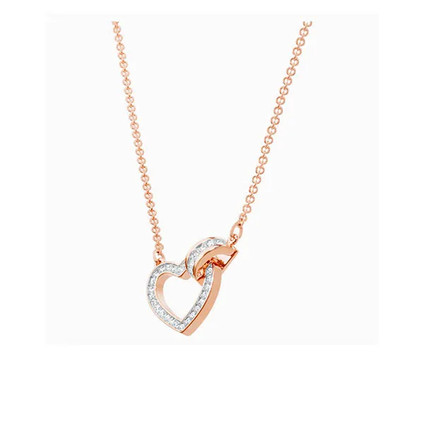 Dây Chuyền Swarovski Lovely Necklace, White, Rose-Gold Tone Plated