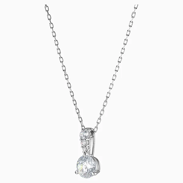 Dây Chuyền Swarovski Solitaire Pendant, White, Rhodium Plated 5472635 - Trang sức - Vua Hàng Hiệu
