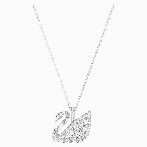 Dây Chuyền Swarovski Swan Lake Pendant, White, Rhodium Plated Thiên Nga 5296469