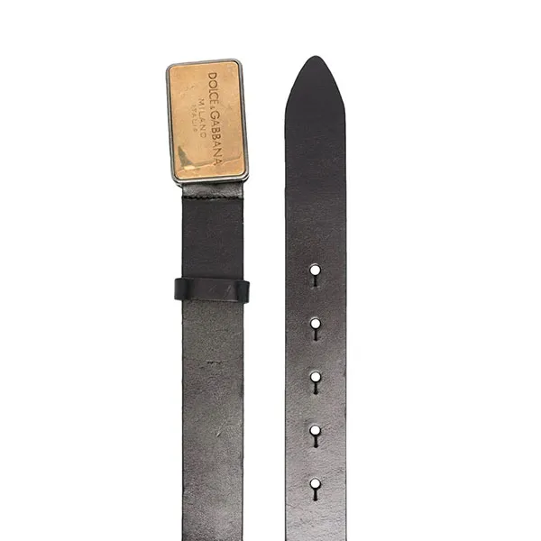 Thắt Lưng Dolce & Gabbana D&G Logo-Engraved Buckle Belt Màu Đen Size 95