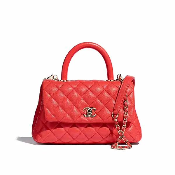 Mua Túi Xách Chanel Flap Bag With Top Handle Grained Calfskin & Gold-Tone  Metal Red Màu Đỏ - Chanel - Mua tại Vua Hàng Hiệu h030804
