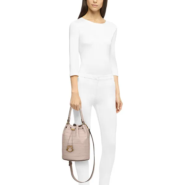 Túi Xách Furla Corona Dalia Croc Màu Be - Túi xách - Vua Hàng Hiệu