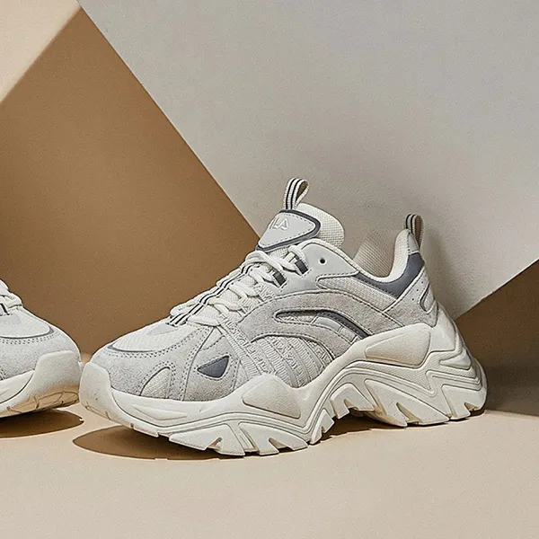 Giày Thể Thao Fila Interlation Off White Màu Trắng Xám Size 39