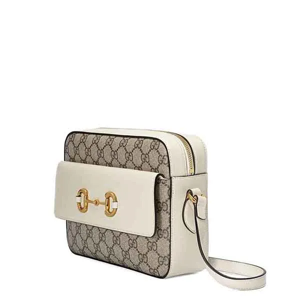 Túi Xách Gucci Horsebit 1955 Crossbody Bag Màu Trắng Xám - Túi xách - Vua Hàng Hiệu