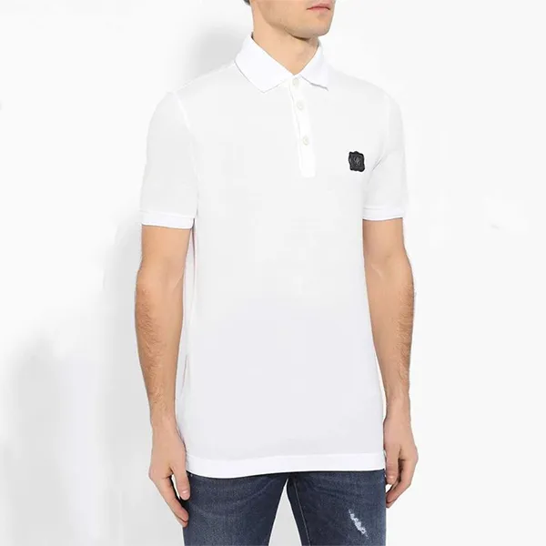 Áo Phông Dolce & Gabbana D&G DG Patch Polo Shirt Màu Trắng Size XS