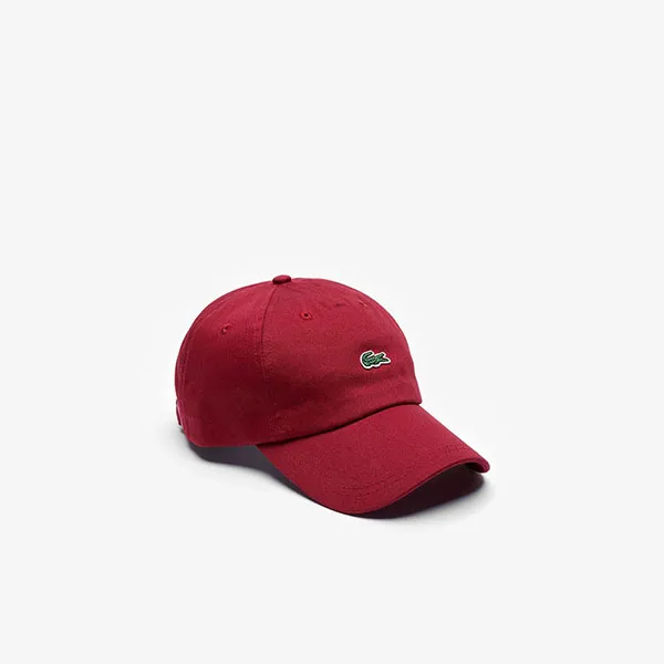 Mũ Lacoste Embroidered Crocodile Cotton Cap Bordeaux Màu Đỏ Đô