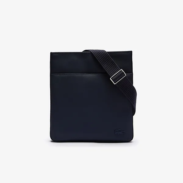 Túi Đeo Chéo Lacoste Men's Classic Petit Piqué Flat Bag Màu Xanh Navy - Túi xách - Vua Hàng Hiệu