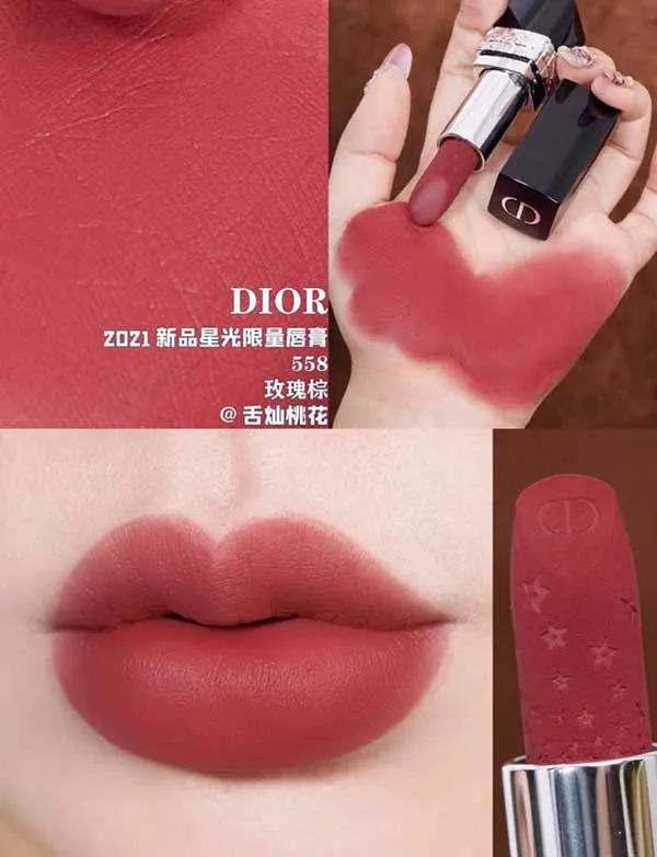 Son Dior Rouge Star Edition Velvet 558 Grace Màu Cánh Hồng Khô (Phiên Bản Đặc Biệt) - Son Môi - Vua Hàng Hiệu