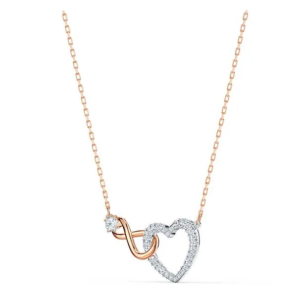 Dây Chuyền Swarovski Infinity Heart Necklace White, Mixed Metal Finish - Trang sức - Vua Hàng Hiệu