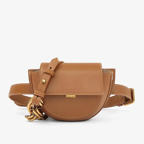 Túi Đeo Chéo Nữ Charles & Keith CNK 30150893 Semicircle Shoulder Bag Waist Bag