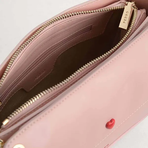 Túi Đeo Vai Pedro Tweed Double Flap Shoulder Bag 752100093-1 Màu Hồng FullBox - Túi xách - Vua Hàng Hiệu